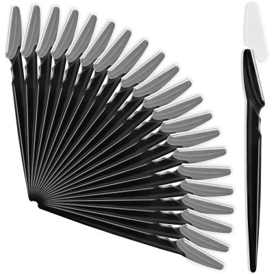21 Pcs Eyebrow Razors, Face Razors Multipurpose, Exfoliating Dermaplaning Tools, Eyebrow Trimmers Shaver with Protective Cover, Facial Hair Removal for Women Men Body Use (Black)