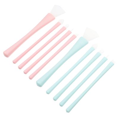 Ipetboom 2sets Silicone Makeup Brush Applicator Kit Lip Makeup Brush Eyeliner Tool for Smooth Application Easy to Use for Skincare and Beauty Routines
