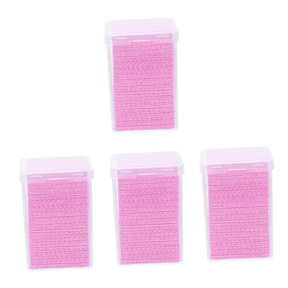 Ipetboom 800pieces Professional Glue Wipes Pink Cleansing Pads for Eyelash Glue Bottles Cleaning Prevention of Clogs for Lash Extensions Salons
