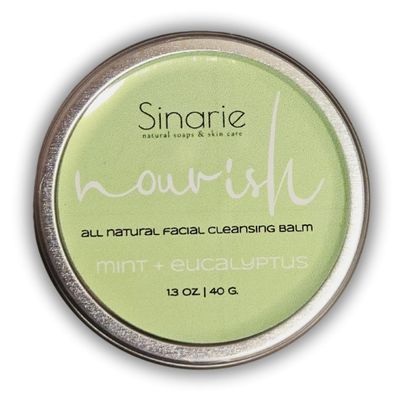 Sinarie Natural Facial Cleansing Balm Oil, 1.3 oz Soaps & Skin Care (Mint + Eucalyptus)
