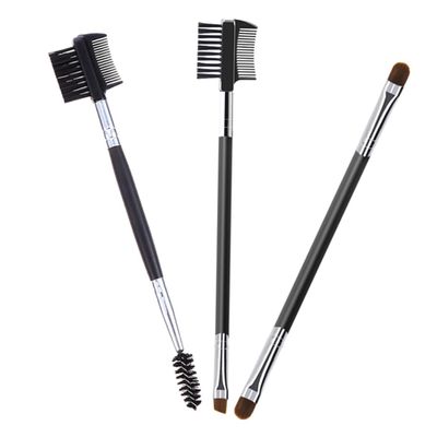 Ipetboom 3pcs Double-ended Eyebrow Brush Comb Lash Brush Portable Makeup Tool for Natural Look