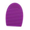 Ipetboom Silicone Makeup Brush Cleaner Egg Eco-friendly and Odorless Design Portable Handheld Tool for Easy Cosmetic Brush Washing for Home Use and Travel Purple view 3