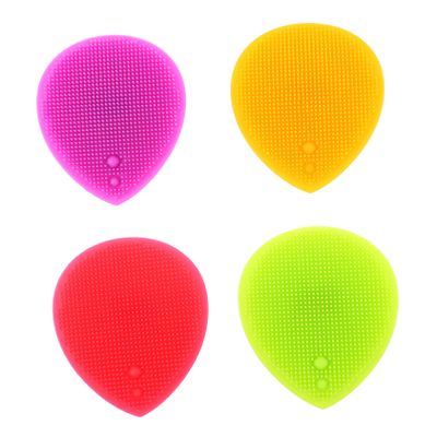 Beatifufu 4pcs Silicone Face Brush Set Facial Exfoliator Cleansing Tool for Deep Cleaning