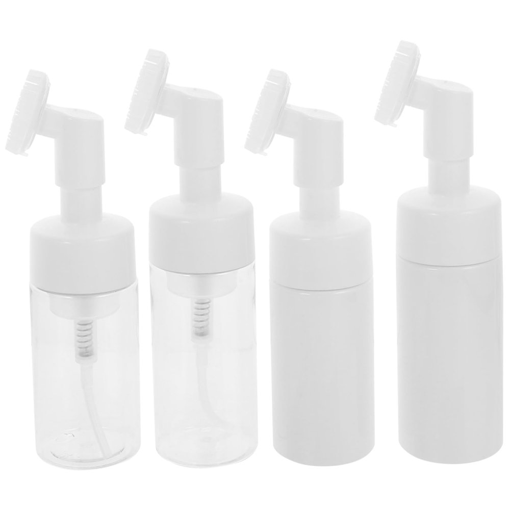 4Pcs Facial Cleansing Brush Bottle Set with Travel-Friendly Design for Effective Skin Cleaning and Makeup Removal