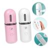 Ipetboom 2pcs Portable Hydrating Mist Sprayer Handy Facial Mister for Deep Moisturizing Lightweight USB Rechargeable Design for Home Travel and Outdoor Pink view 3