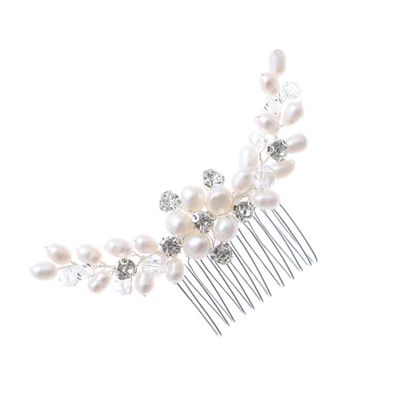 Ipetboom Bridal Hair Comb Elegant Headdress for Weddings Handmade Rhinestone Accessories for Brides and Girls for Engagements and Special Occasions