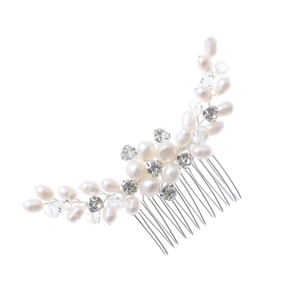 Ipetboom Bridal Hair Comb Elegant Headdress for Weddings Handmade Rhinestone Accessories for Brides and Girls for Engagements and Special Occasions
