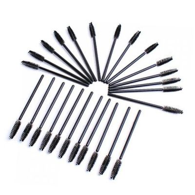 Ipetboom 100pcs Disposable Eyelash Brushes Black Mascara Applicator Wands for Makeup Application and Eyelash Separation Travel-friendly Brush Head