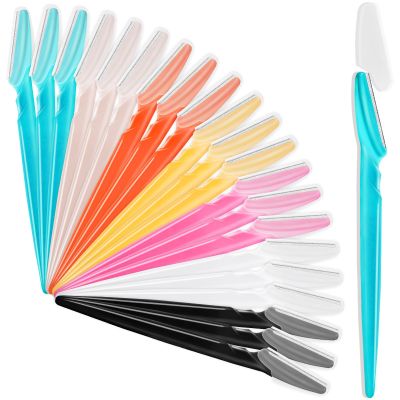 21 Pcs Multicolor Eyebrow Razors, Face Razors Multipurpose, Exfoliating Dermaplaning Tools, Eyebrow Trimmers Shaver with Protective Cover, Facial Hair Removal for Women Men Body Use