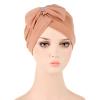 1 Piece Stretch Head Wrap Fashion Headband Solid Color Hair Turban Neck Sleeve Soft Breathable Turban (Khaki, One Size) view 2