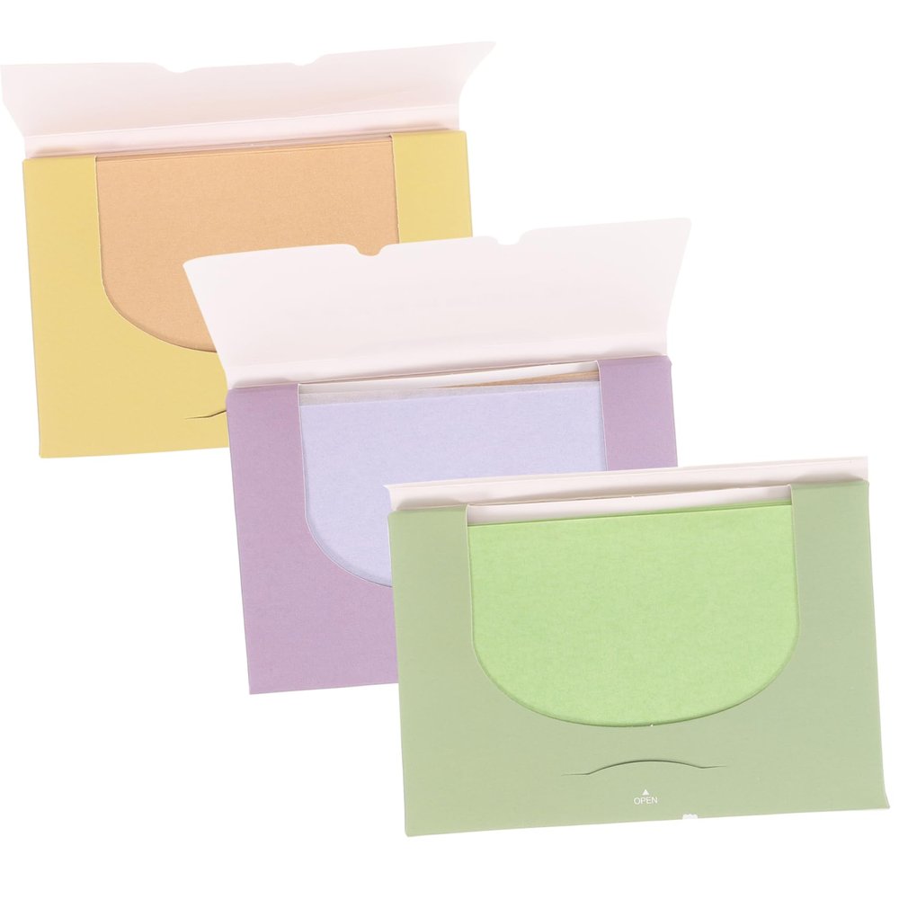 Ipetboom 1set Oil Absorbing Sheets Portable Facial Oil Blotting Paper for Oily Tea Easy Use for Fresh Skin