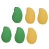Beatifufu Mango Shape Makeup Puff 6pcs Powder for Dry Wet Application Cosmetics Sponge Set view 1