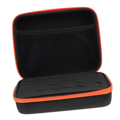 Ipetboom 30grid Shock Essential Oil Storage Case Organizer for Bottles Portable Travel Bag for Essential Oil Bottles Delicate Design Orange