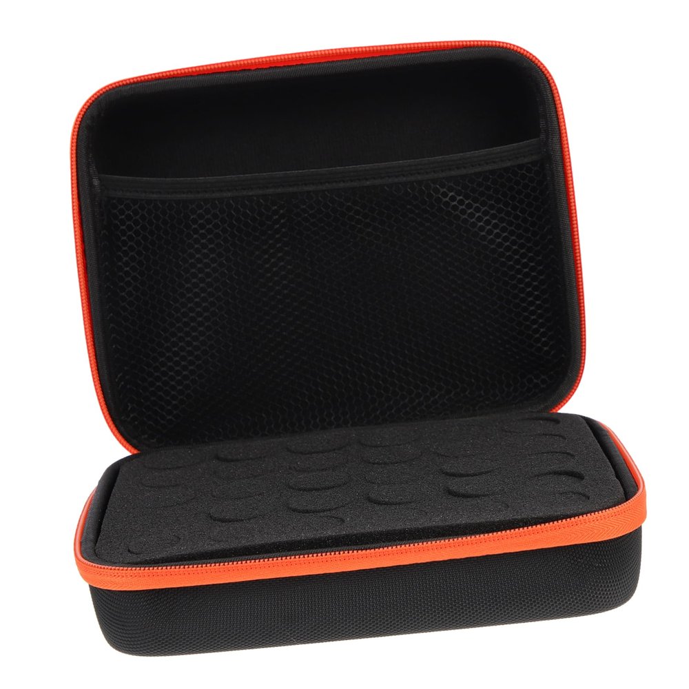 Ipetboom 30grid Shock Essential Oil Storage Case Organizer for Bottles Portable Travel Bag for Essential Oil Bottles Delicate Design Orange