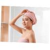 Ipetboom 1pc Waffle Hair Towel Ultra Absorbent Drying Cap for Fast Hair Drying After Shower Home Travel Gym Use Soft and Material view 2