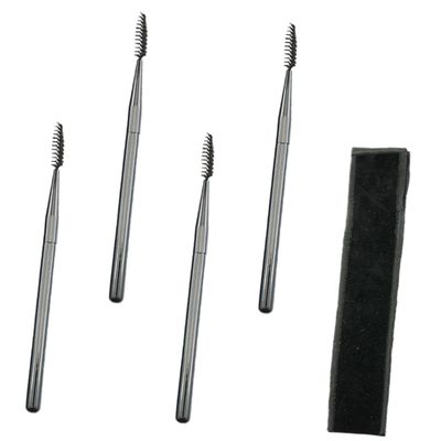 Ipetboom 4pcs Eyelash Lash Combs and Eyebrow Brushes Set with Storage Pouch Professional Spiral Brushes for Eyelash Extensions and Mascara Application Compact and Travel-friendly
