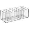 24-Slot Acrylic Lipstick Organizer - Transparent Makeup Storage Case for Lip Gloss Brushes and Cosmetics - Stylish Desktop Display Rack view 1