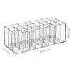 24-Slot Acrylic Lipstick Organizer - Transparent Makeup Storage Case for Lip Gloss Brushes and Cosmetics - Stylish Desktop Display Rack view 3