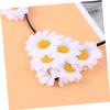 Ipetboom Adorable Cat Ear Flower Hairband for Boy Girl White Sunflower Headband for Cosplay Parties and Daily Use Hair Accessory for Girls view 3