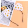 Ipetboom Adorable Cat Ear Flower Hairband for Boy Girl White Sunflower Headband for Cosplay Parties and Daily Use Hair Accessory for Girls view 4