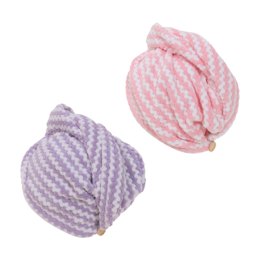 Angoily 2 Pack Hair Dryer Cap Drying Towel Quick Dry Spa Cap Non-Slip Absorbent Hair Dryer for Boys and Girls Adults Natural Dry Hair Spa Cap