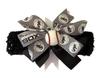 White Sox Baby Girl Boutique Bow Crocheted Headband- Fits newborn- adult view 1