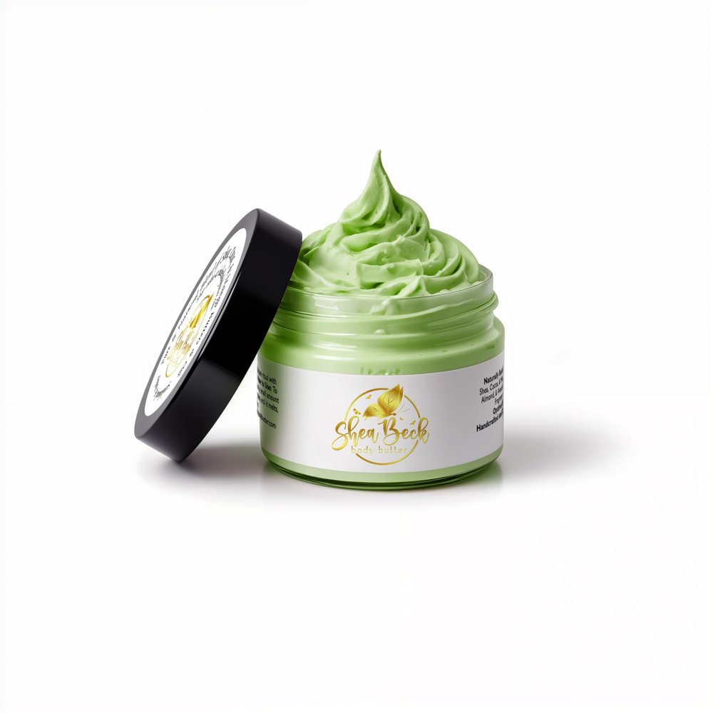 Shea Beck Body Butter Blend: Natural Shea, Cocoa, & Mango w/Jojoba Oil for Radiant Skin and Beard | Moisturizing (4 Oz, Cucumber Melon (Our version of))