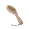 Ipetboom Eco-Friendly Natural Material Bath Massage Brush Curved Handle Body Scrubber view 1