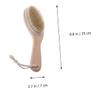 Ipetboom Eco-Friendly Natural Material Bath Massage Brush Curved Handle Body Scrubber view 3