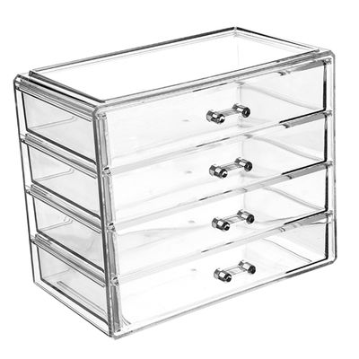 Angoily 1pc Pink Soup Crock with Lid Desktop Key Display Makeup Case Storage Box Make up Drawer