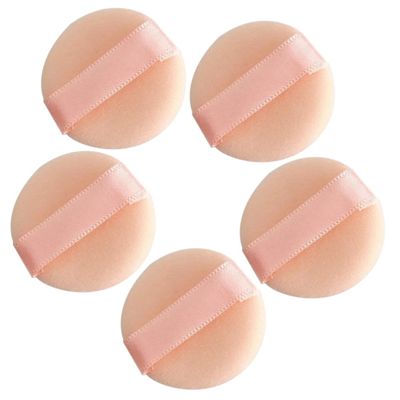 Ipetboom 5pcs Rounds for Makeup Powder Puff Mini Foundation Girls Makeup Supplies Pads