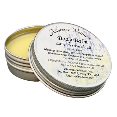 Allotrope Wellness Moisturizing Body Balm Essential Oil Salve, Lavender Patchouli