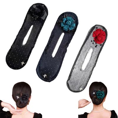 3PCS Deft Hair Bun Maker for Twister,Flower Hair Bun Roller,Hair Tie French Twist Hair Bun,Magic Twist Clip Twist Hairstyle Bun Hair Accessories for Women and Girl