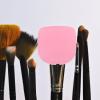 NOLITOY Silicone Makeup Brush Covers 4pcs Heart Shaped Brush Guards Protectors Cover Cosmetic Brushes Caps Anti Lost Dirt Proof Travel Reusable Sleeve for Women Girls view 3