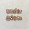 Handmade Christmas Wearing Armor Handmade Light Luxury Style Christmas Tree Bow Nail Patch Short False Nails (Size : L) view 2