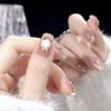 ENZEBAOFU Handmade nail art wearing fake nail patches rabbit nail art detachable pink (Size : XS) view 4