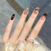 ENZEBAOFU Handmade Nail Wearing False Nail Patch New Magic Mirror French Halo Dye Cute Nail Patch (Size : S) view 3