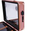 GXFCHYL Makeup Train Case with Mirror and Light 2-trays Cosmetic Organizer Box with Lock Portable Handled Travel Cosmetic Box Large Makeup Artist Organizer Kit for Women and Girls (Rose Gold) view 3