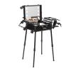 VEVOR Makeup Train Case with Lock, Lighted Mirror, 4 Storage Trays, Brush Holder, Speaker Travel Cosmetic Organizer Box w/Swivel Wheels, Professional Artist Trolley Studio Free Standing Case view 1