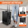 VEVOR Makeup Train Case with Lock, Lighted Mirror, 4 Storage Trays, Brush Holder, Speaker Travel Cosmetic Organizer Box w/Swivel Wheels, Professional Artist Trolley Studio Free Standing Case view 4