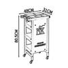Trolley On Wheels Tool Beauty Salon Rolling Cart with 3 Drawer 20 kg Capacity Hairdressing Trolley with Wheel Beauty Tool Utility Cart with Hair Dryer Holder view 2