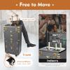 YIYIBYUS Rolling Makeup Case Trolley, Makeup Organizer Salon Trolley Rolling Cart Beauty Drawer Lockable Cabinet Cosmetic Organizer with 4 Wheels for Stylist Nail Technician Salon view 4
