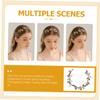 BIUDECO Bridal Flower Crown Vintage Floral Headpiece Wedding Hair Accessories for Bride view 2