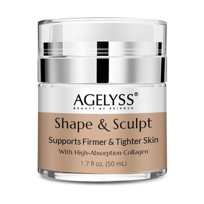 Agelyss Shape & Sculpt - Body Cream - Firm, Plump & Hydrate Skin - Paraben-Free, Cruelty-Free - 1.7 FL OZ - Pack of 1