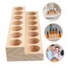 Ipetboom 14holes Wooden Essential Oil Display Stand Two-layer Organizer for Bottles Slots for Essential Oil Storage Tidy Desktop for Aromatherapy Enthusiasts view 3