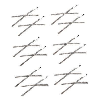 Ipetboom 12pcs Rhinestone Hair Clips for Girls Hair Pins for Fine Decorative Bobby Pins