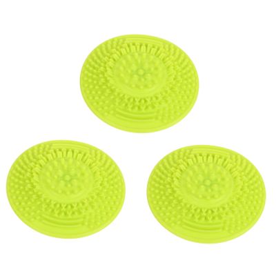 Ipetboom 3pcs Portable Silicone Makeup Brush Cleaning Mat Durable Beauty Scrubber for Travel Easy to Use Makeup Cleaner Keeps Brushes Clean and Bag Smudge