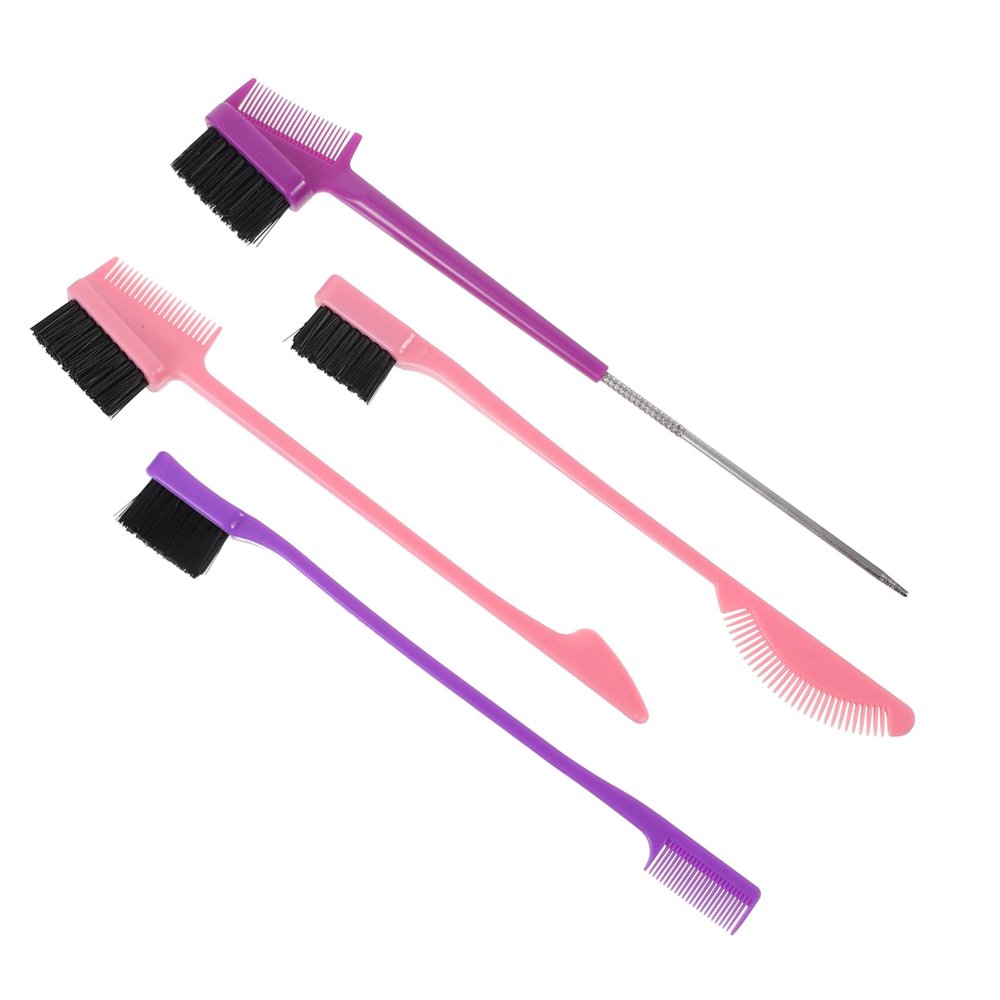 Ipetboom 4pcs Eyebrow Eyelash Grooming Brush Comb Separator Professional Makeup Tool for Beginners Artists Random Color