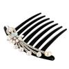 Beatifufu 2pcs Bridal Pearl Hair Comb Flower Hair Comb for Wedding Crystal Rhinestone Headdress for Bride view 1