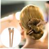 Ipetboom Retro Hair Fork for Women Simple Bun Hair Stick with Zodiac Tiger Design Handcrafted Green Sandalwood Hairpin Elegant Headdress Accessory for Chinese Style Outfits view 2